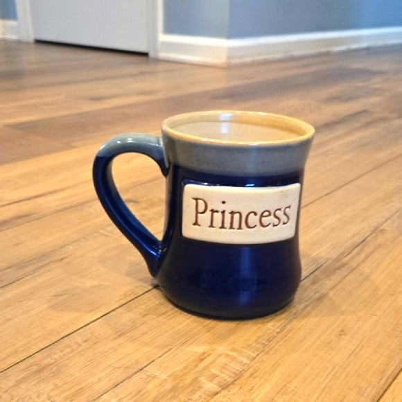 Blue Ceramic Mug - Princess Design - Picture 1 of 7
